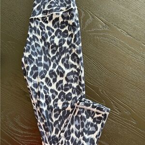 Aerie Blue and White Leopard Print Leggings